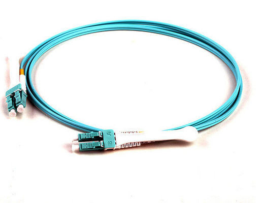 OM3 50/125 Sc to Sc Fiber पैच कॉर्ड, 5Mtrs पीवीसी एक्वा मल्टीमोड फाइबर ऑप्टिक केबल आपूर्तिकर्ता