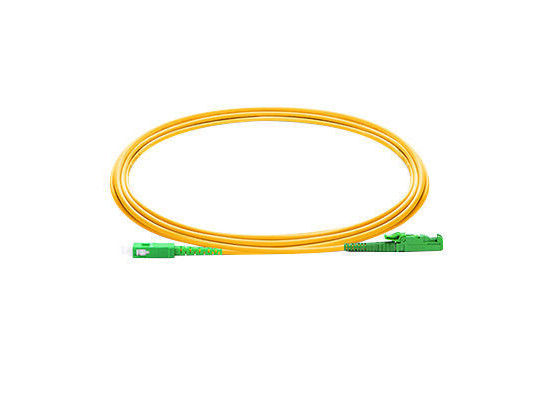 FTTH E2000 फाइबर ऑप्टिक पैच कॉर्ड 1 - 3 मीटर लंबाई 3 डी पास परीक्षण पॉलिश आपूर्तिकर्ता