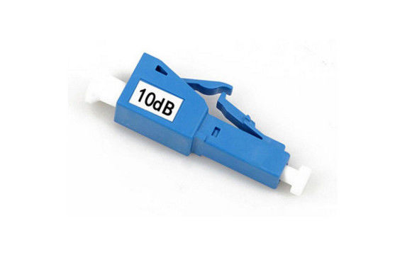ब्लू LC 10DB प्लास्टिक / धातु आवास के साथ महिला के लिए फाइबर ऑप्टिक Attenuator पुरुष आपूर्तिकर्ता