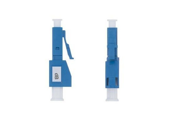 ब्लू LC 10DB प्लास्टिक / धातु आवास के साथ महिला के लिए फाइबर ऑप्टिक Attenuator पुरुष आपूर्तिकर्ता