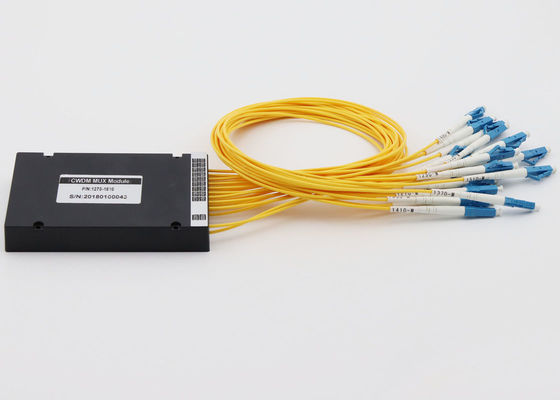 उच्च विश्वसनीयता Mux Demux CwDM, 4Ch / 8Ch / 18 Ch CWDM मॉड्यूल LC कनेक्टर्स के साथ आपूर्तिकर्ता
