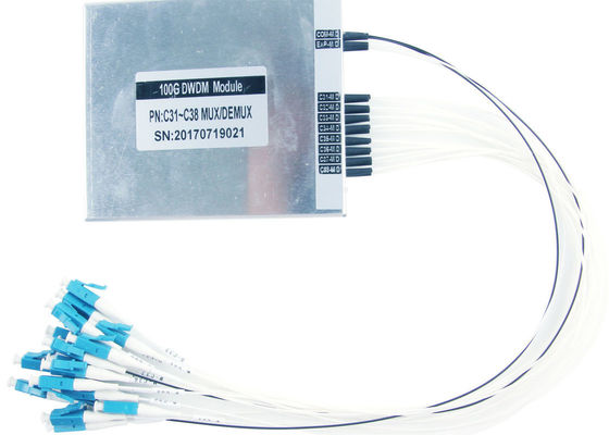 DWDM Alu BOX ब्रॉडबैंड ट्रांसमिशन के लिए ऑप्टिकल Mux डेक्सक्स 100GHz ITU चैनल रिक्ति आपूर्तिकर्ता